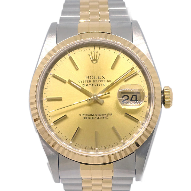 Rolex Oyster Perpetual Datejust Ref.16233 34mm Self-winding Watch 18KYG