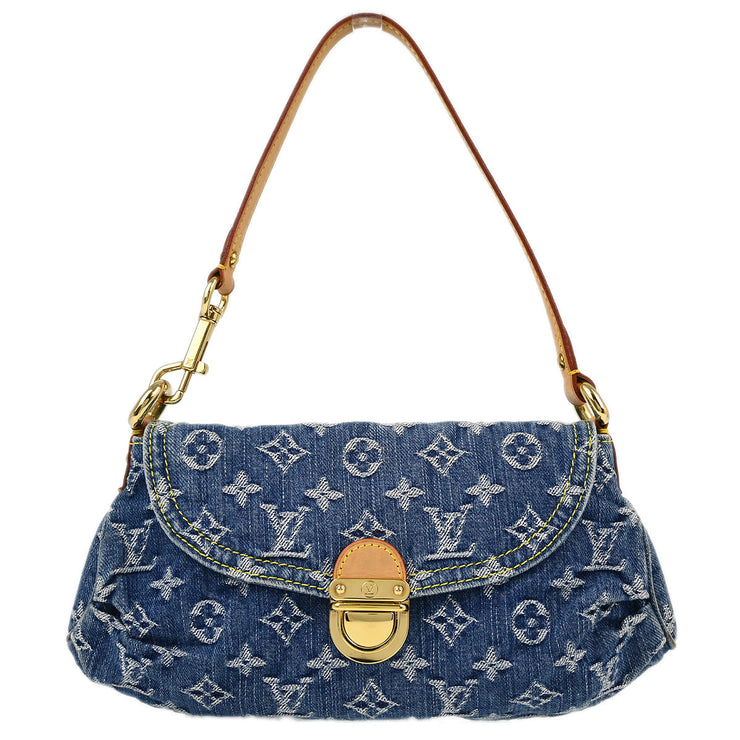 Louis Vuitton Blue Monogram Denim Mini Pleaty Handbag M95050