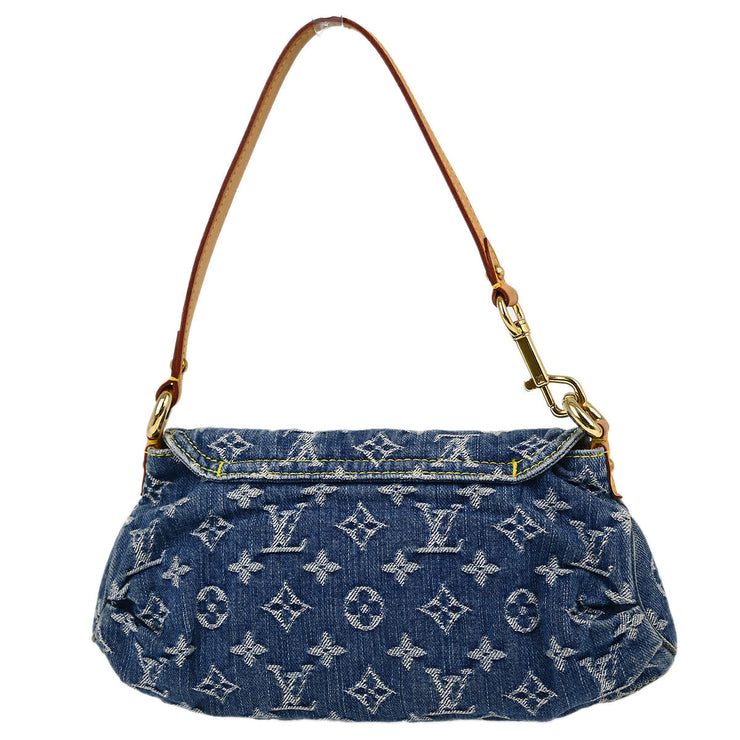 Louis Vuitton Blue Monogram Denim Mini Pleaty Handbag M95050