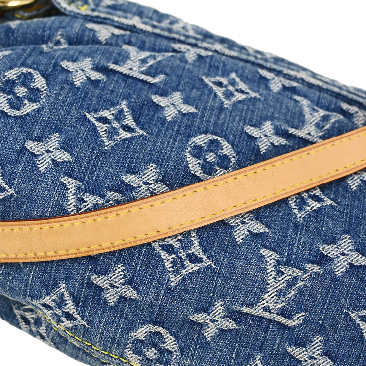 Louis Vuitton Blue Monogram Denim Mini Pleaty Handbag M95050