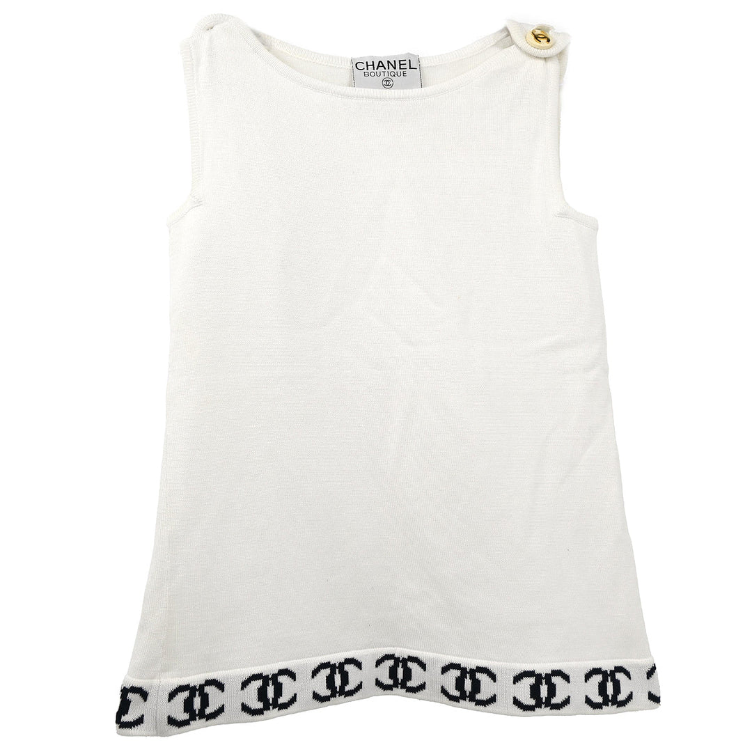 Chanel Sleeveless Top White – AMORE Vintage Tokyo