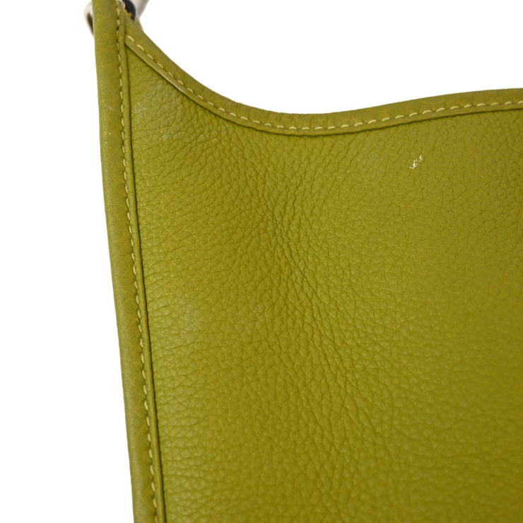 Hermes Green Taurillon Clemence Evelyne 3 PM Shoulder Bag