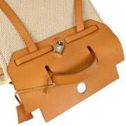 Hermes Natural Brown Toile GM Herbag a Dos Backpack