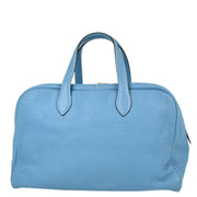 Hermes Blue Jean Taurillon Clemence Victoria 43 Handbag