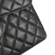 Chanel Black Caviar Jumbo Classic Flap Shoulder Bag