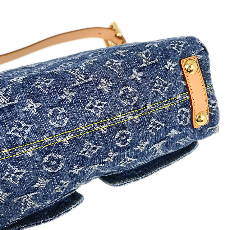 Louis Vuitton Blue Monogram Denim Baggy PM Shoulder Bag M95049