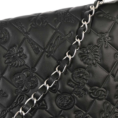 Chanel 2010-2011 Black Lambskin Icon Chain Handbag
