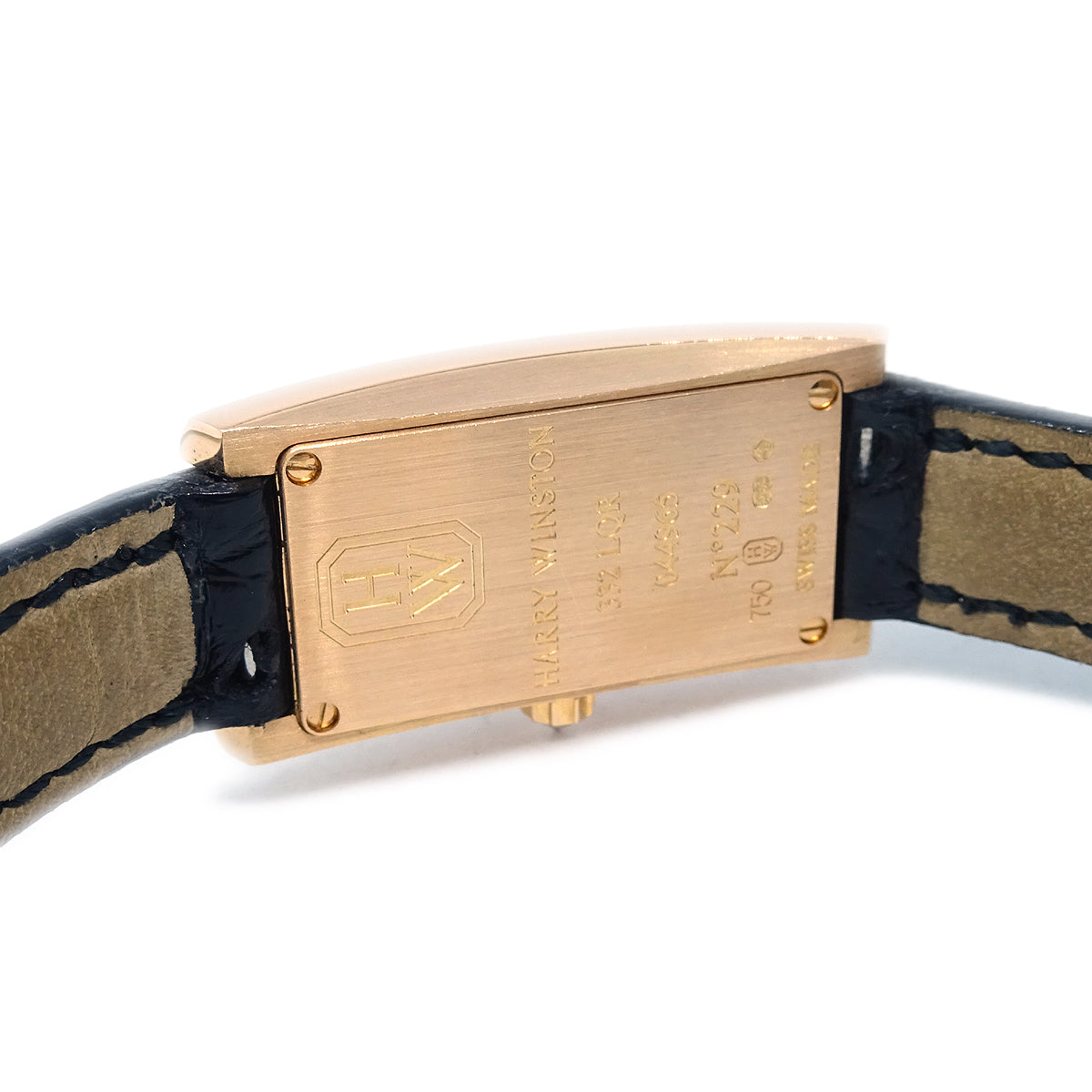 Harry Winston * 2013 332LQRLMD31 Avenue C Mini Quartz Watch 18KPG Diamond Black