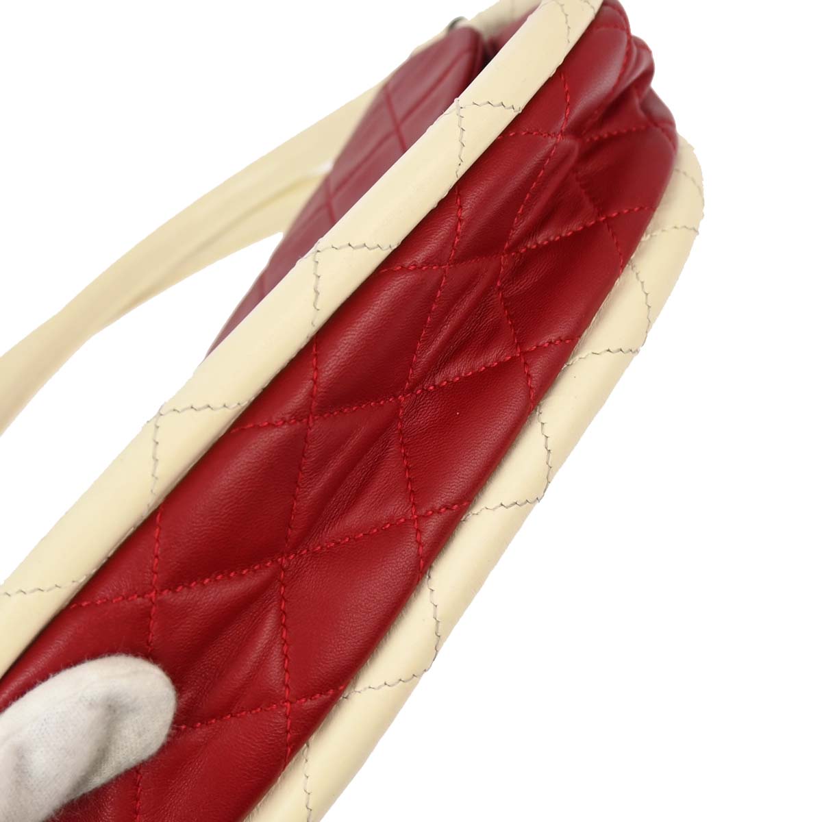 Chanel 2013-2014 Red Lambskin Medium Hula Hoop Handbag