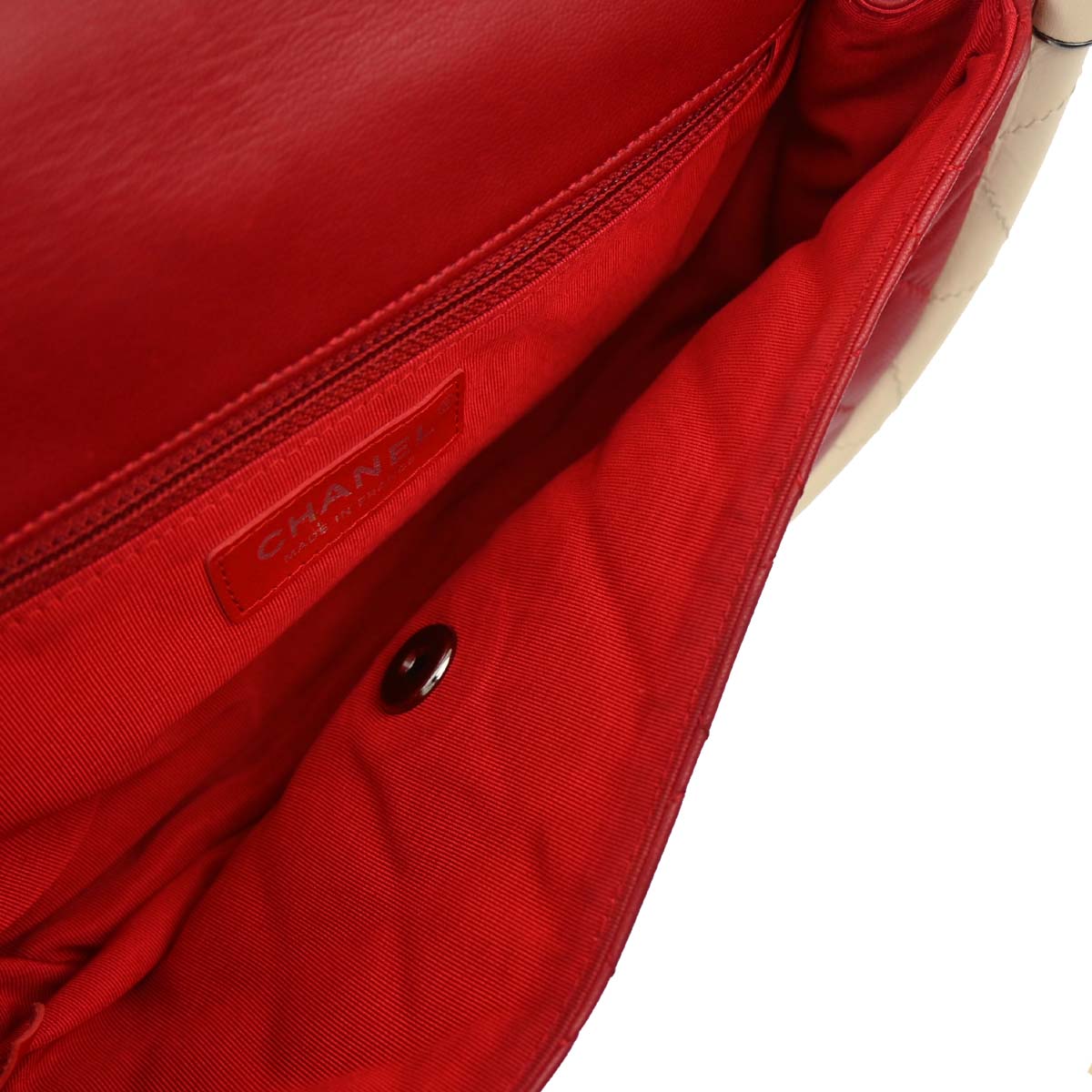 Chanel 2013-2014 Red Lambskin Medium Hula Hoop Handbag