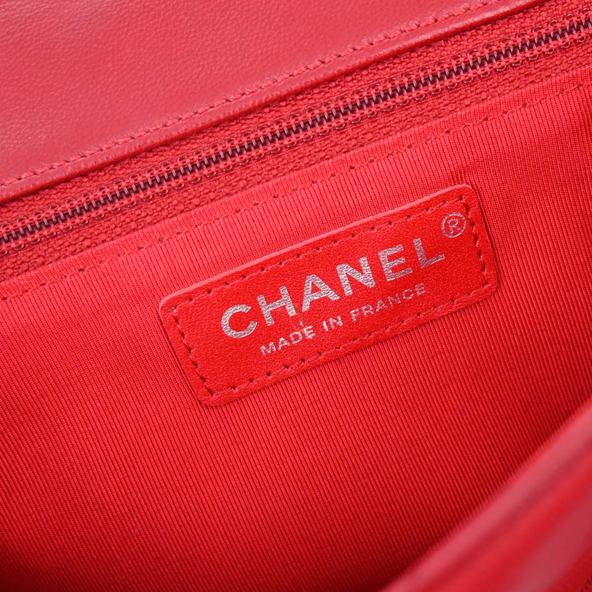 Chanel 2013-2014 Red Lambskin Medium Hula Hoop Handbag