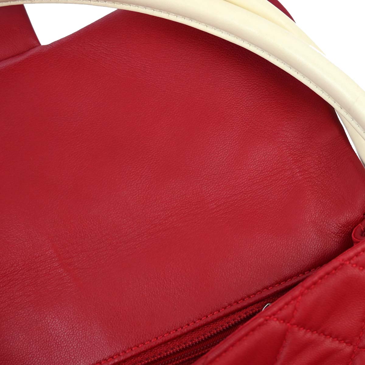 Chanel 2013-2014 Red Lambskin Medium Hula Hoop Handbag