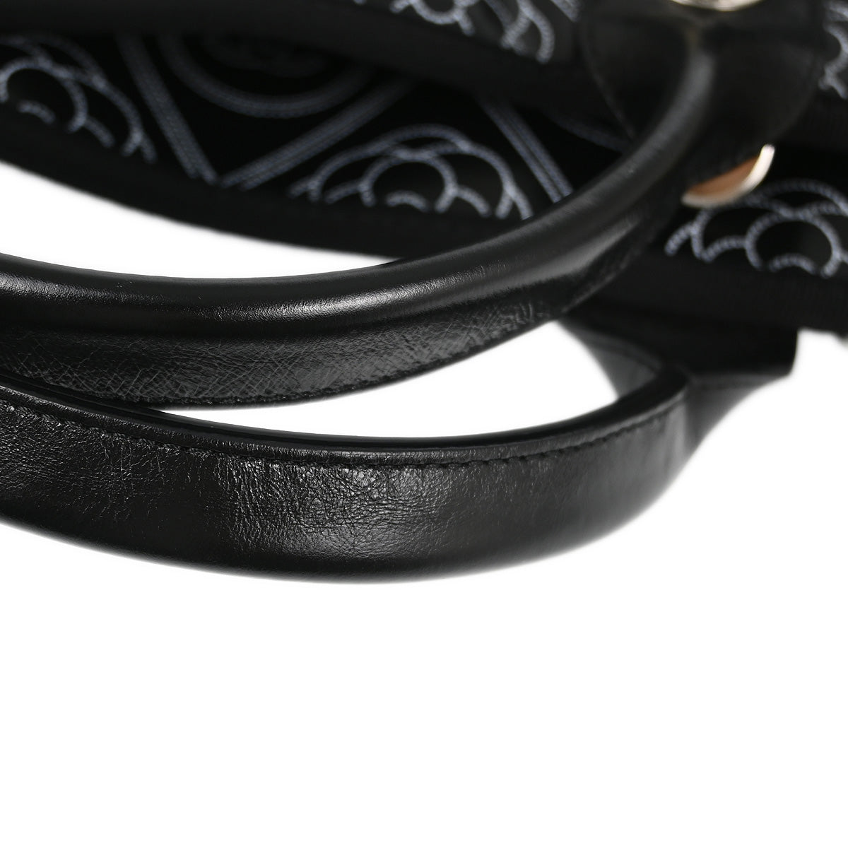 Chanel 2018 Black Printed Coated Canvas Camellia Shopping 2way Shoulder Tote Handbag