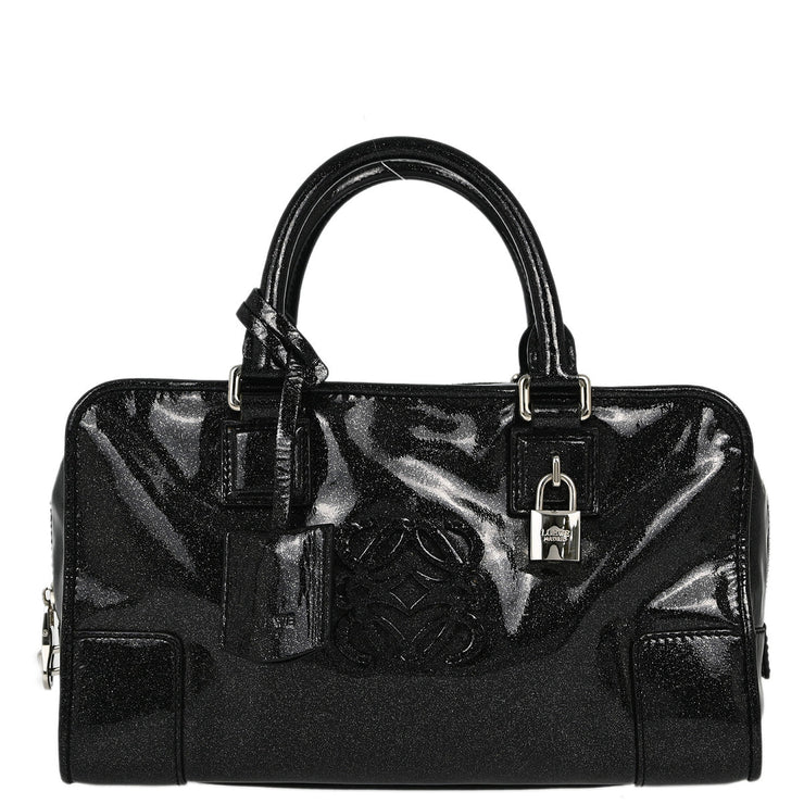 Loewe Black Patent leather Amazona 28 Handbag