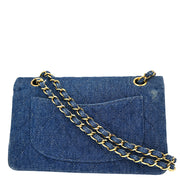 Chanel * Blue Denim Small Classic Double Flap Shoulder Bag