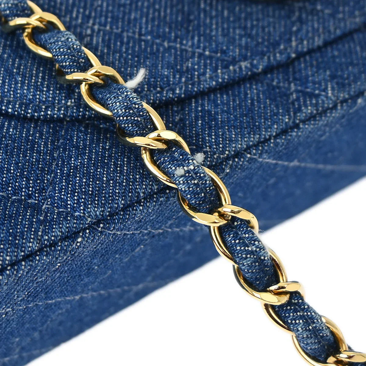 【CHANEL】1997 extremely rare vintage denim★ショルダー Chanel * 1997-1999 Blue Denim Small Classic Double Flap