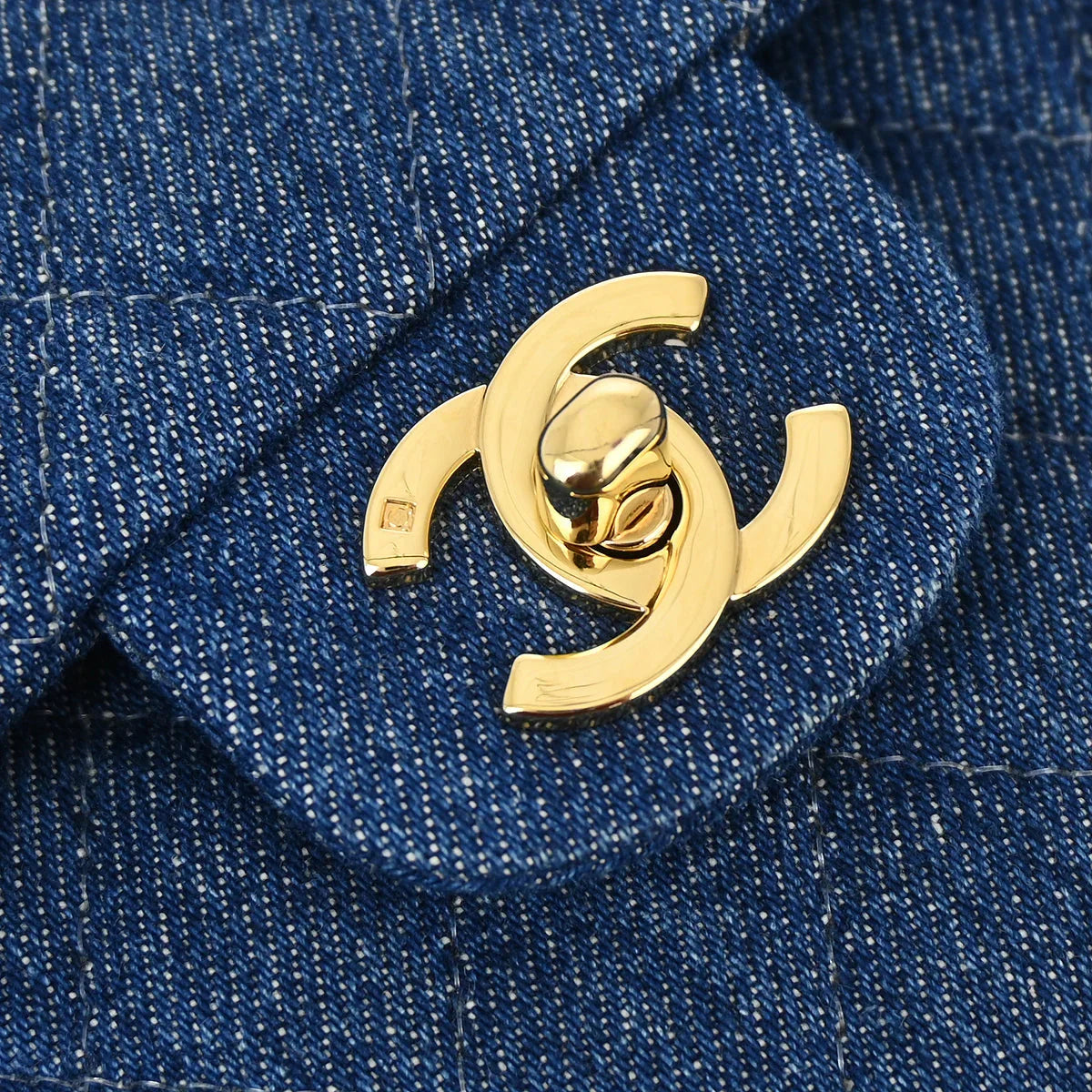 Chanel * 1997-1999 Blue Denim Small Classic Double Flap