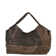 Chanel Bronze Calfskin Coco Cabas Tote Handbag