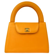 Chanel * Orange Lambskin Handbag