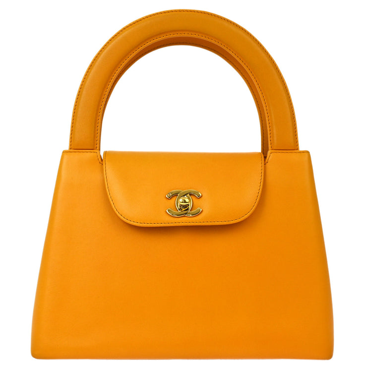 Chanel * Orange Lambskin Handbag