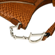 Christian Dior * Brown Pink Python Hobo Handbag