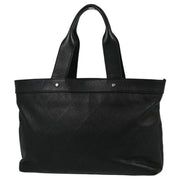 Chanel Black Perforated Calfskin Tote Handbag