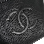 Chanel Black Perforated Calfskin Tote Handbag