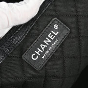 Chanel Black Perforated Calfskin Tote Handbag