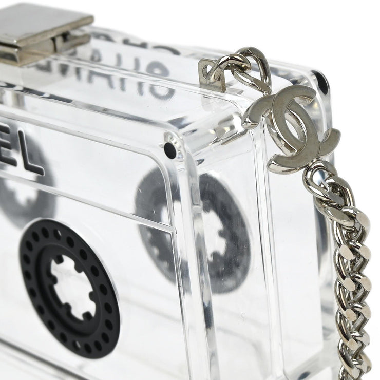 Chanel * Clear Acrylic Cassette Tape Clutch Bag