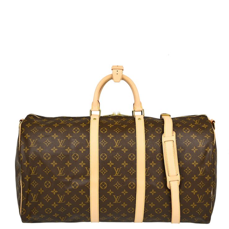 Louis Vuitton Monogram Keepall Bandouliere 55 Duffle Bag M41414