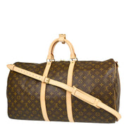 Louis Vuitton Monogram Keepall Bandouliere 55 Duffle Bag M41414