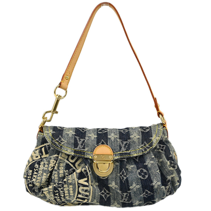 Louis Vuitton Blue Monogram Denim Mini Pleaty Raye Handbag M95333