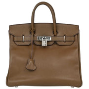 Hermes Taupe Gray Epsom Haut a Courroies 28 Handbag