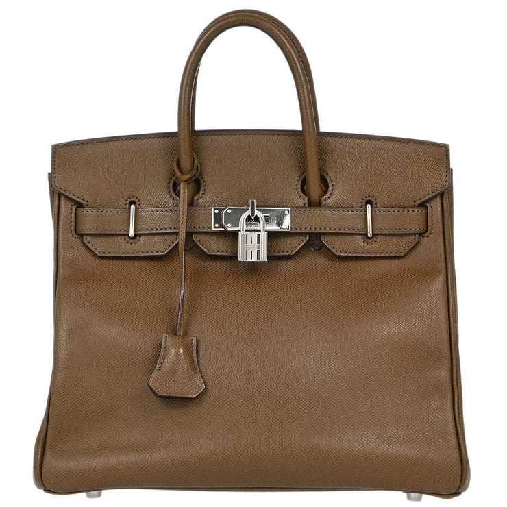 Hermes 2007 Taupe Gray Epsom Haut a Courroies 28 Handbag