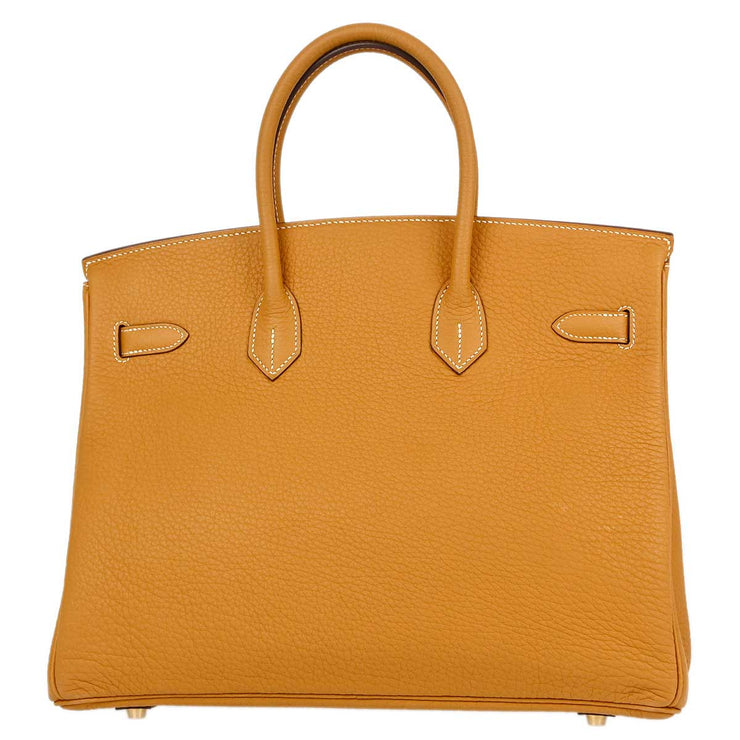 Hermes Natural Sable Fjord Birkin 35 Handbag