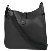 Hermes 2005 Black Taurillon Clemence Evelyne II 41 TGM Shoulder Bag