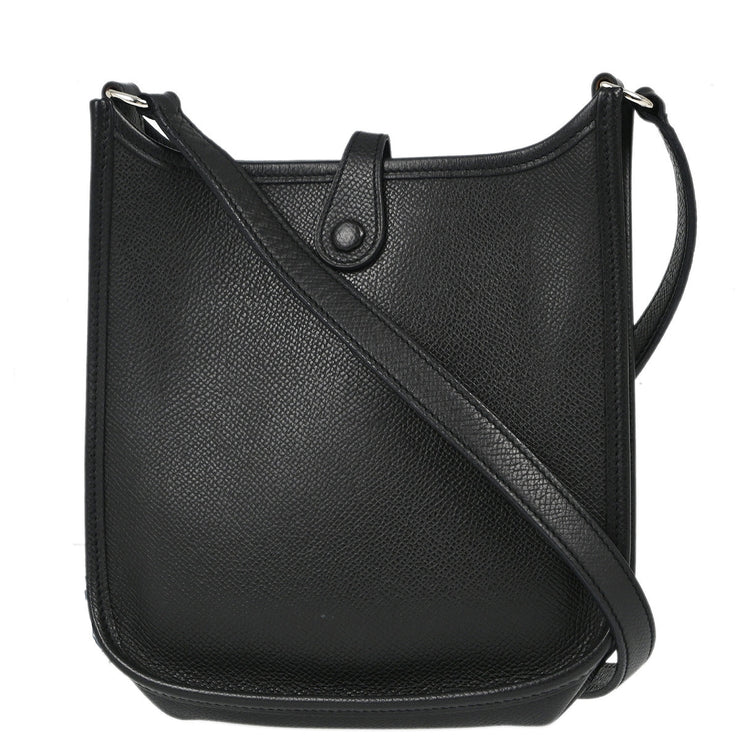 Hermes Black Epsom Evelyne TPM Shoulder Bag