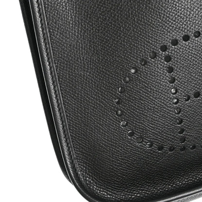 Hermes 2004 Black Epsom Evelyne TPM Shoulder Bag