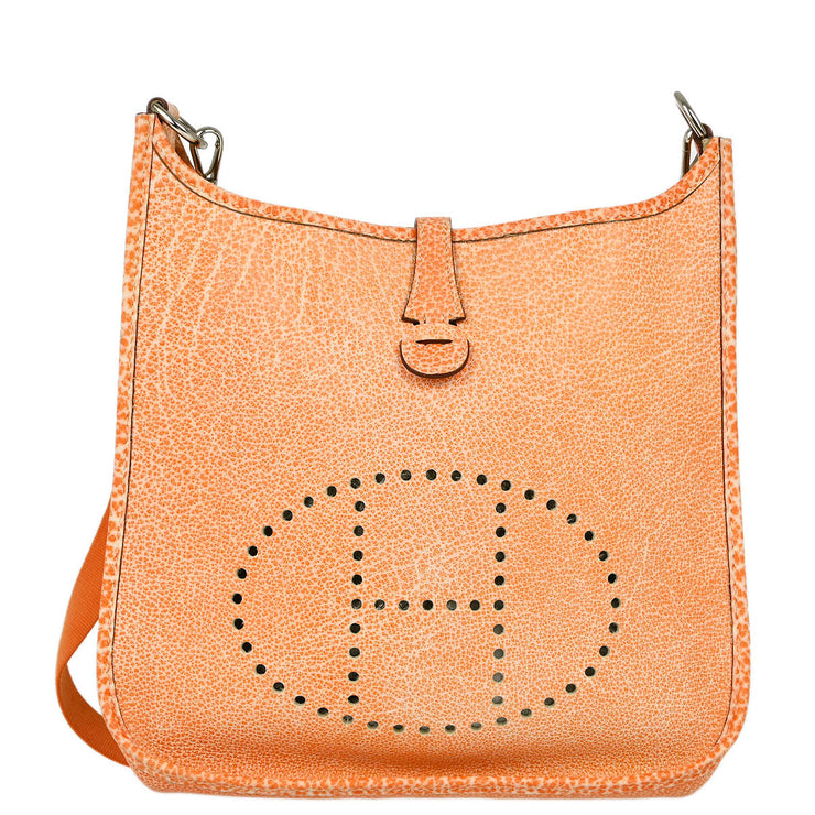 Hermes 2002 Orange Dalmatian Evelyne 29 PM Shoulder Bag