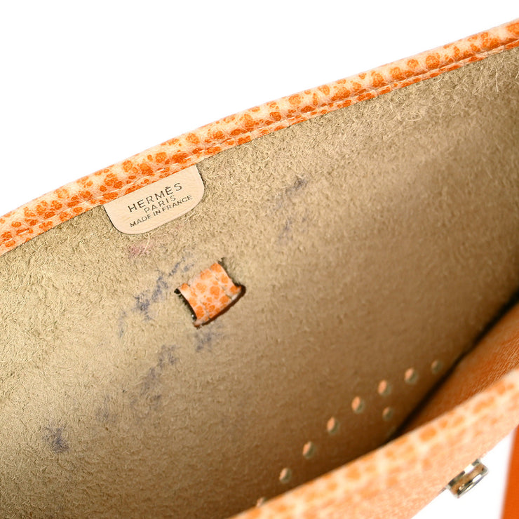 Hermes 2002 Orange Dalmatian Evelyne 29 PM Shoulder Bag