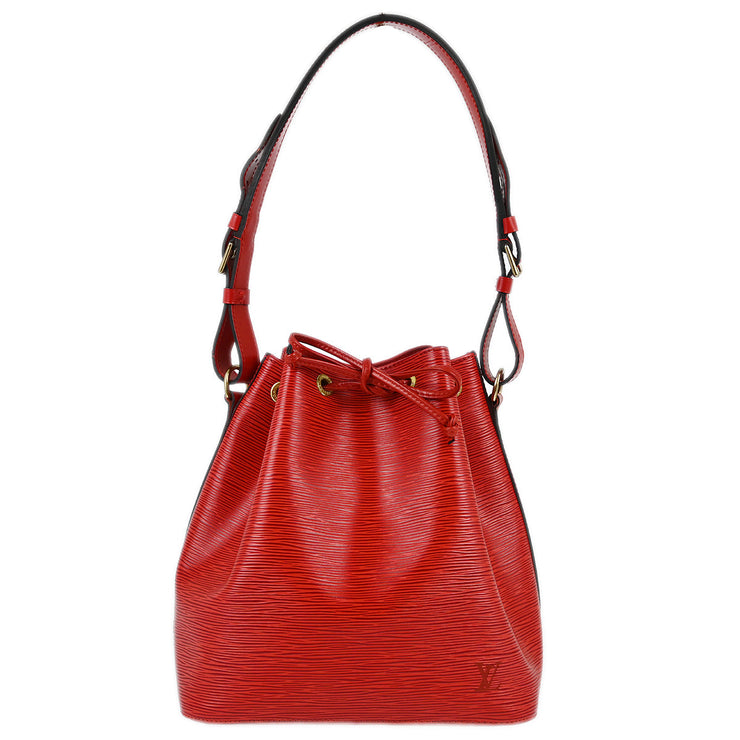 Louis Vuitton Red Epi Petite Noe Bucket Shoulder Bag M44107