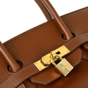 Hermes Brown Ardennes Birkin 35 Handbag