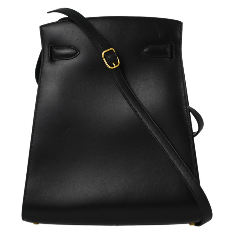 Hermes Black Box Calf Kelly Sport MM Shoulder Bag