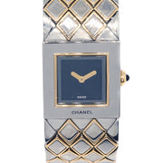 Chanel Matelasse Quartz Watch SS 18KYG