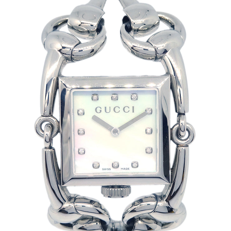 Gucci 116.3 Signoria Quartz Watch SS Diamond