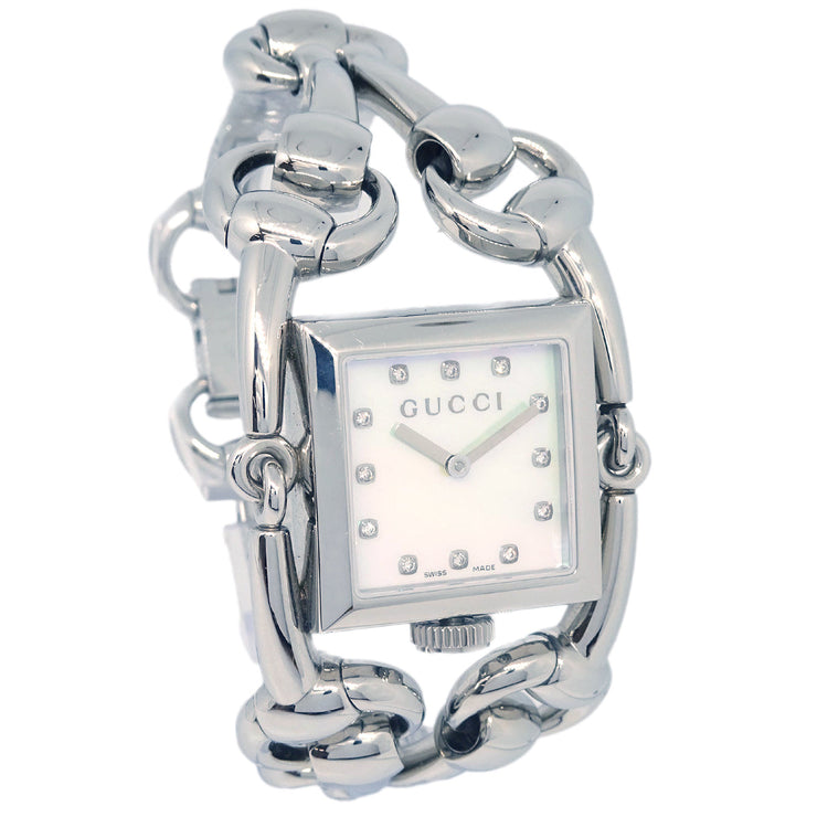 Gucci 116.3 Signoria Quartz Watch SS Diamond