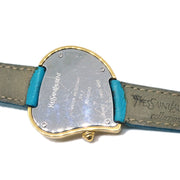 Yves Saint Laurent 04F Quartz Watch Gold Light Blue