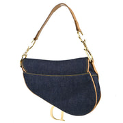 Christian Dior Navy Denim Saddle Handbag