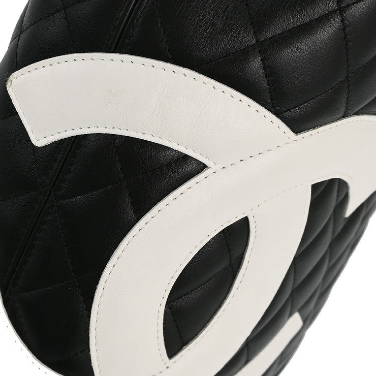 Chanel Black Calfskin Cambon Ligne Tote Handbag