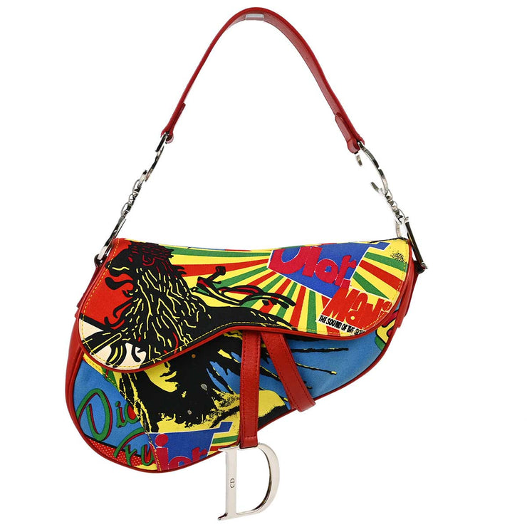 Christian Dior Multicolor Dior Mania Saddle Handbag